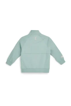 Felpa verde con zip e stampa floreale Pitt kids PT-G-F-9006