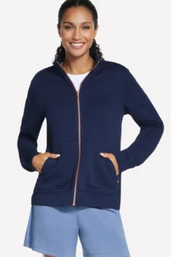 Giacca blu con zip Skechers GO WALK Everywhere Jacket