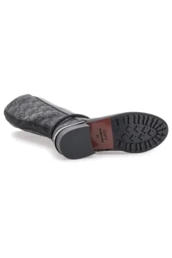 Gianmarco Venturi SV0184 schwarze Stiefel mit Logo und verziertem Absatz