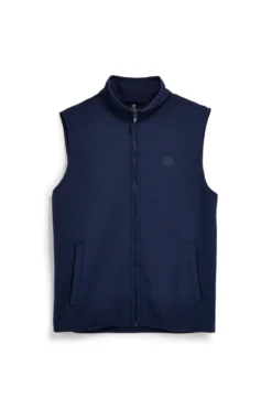 Gilet Blu con Zip e Collo Alto Skechers JA249