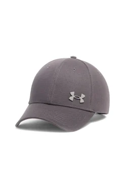 Grau Baumwolle Twill Kappe Under armour Essential Low