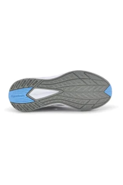 Graue Laufschuhe aus atmungsaktivem Stoff mit hellblauen Details Reebok Verse
