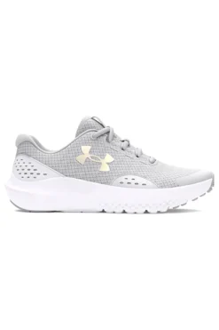 Graue Mesh-Turnschuhe für Damen Under Armour GGS Surge 4