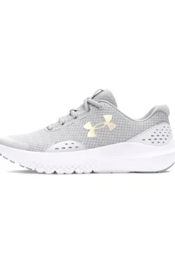 Graue Mesh-Turnschuhe für Damen Under Armour GGS Surge 4