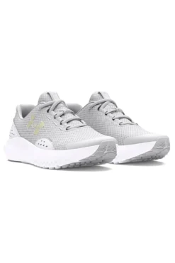Graue Mesh-Turnschuhe für Damen Under Armour GGS Surge 4