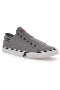 Graue Sneakers ohne Schnürsenkel Route 66 01007