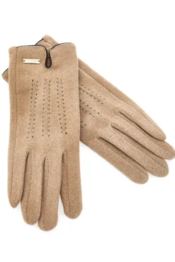 Guanti beige touch screen con interno caldo Biagiotti LB25W908-20