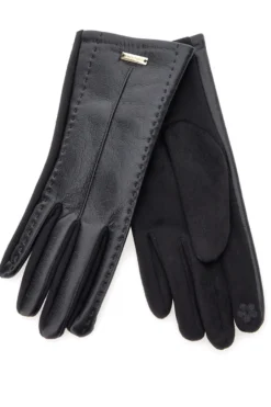 Guanti neri eleganti effetto pelle touch screen Biagiotti LB25W910-20