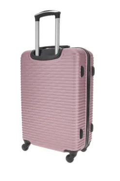 Harter rosa Kabinenkoffer mit drehbaren Rollen Prima riga PR166/P