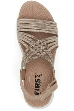 Hautfarbene Sandalen mit elastischem Obermaterial mit geflochtenem Seileffekt THE FIRST ACTIVE 1