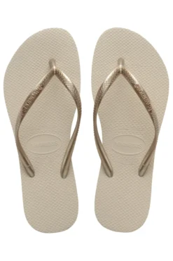 Havaianas Slip Top Cremefarbene Flip-Flop-Hausschuhe