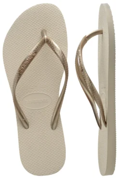Havaianas Slip Top Cremefarbene Flip-Flop-Hausschuhe