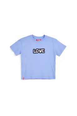 Hellblaues T-Shirt mit Love Pitt Kinderaufdruck PT-G-T-9047