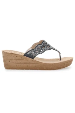 Inblu 45 GM Wedge Flip-Flops Schwarz