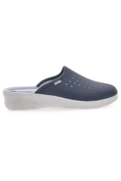 Inblu 5033 perforierte blaue Berufspantoffeln mit anatomischem Fußbett