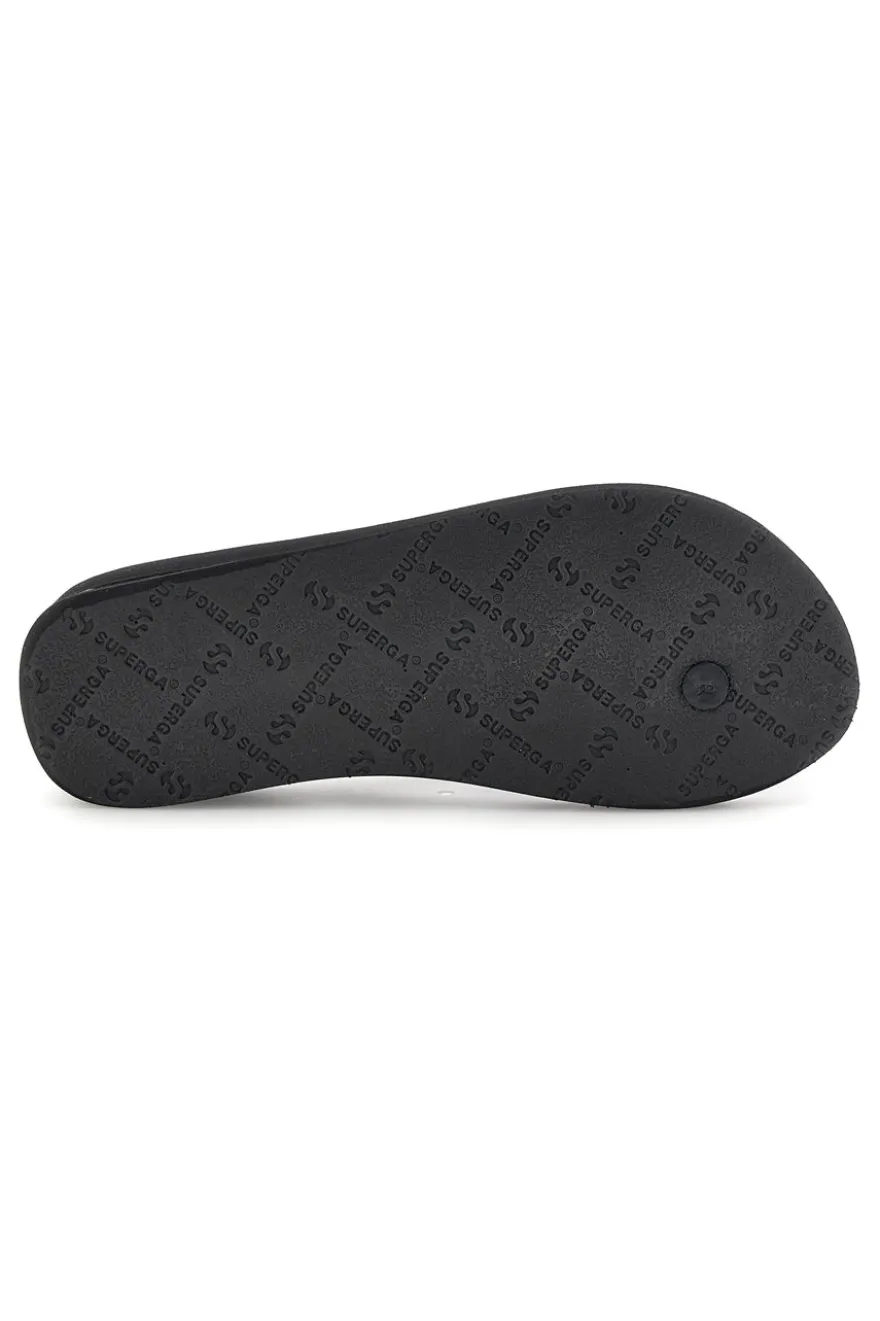 Infradito nera con dettaglio animalier Superga S24T203