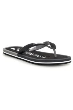 Infradito nere con logo Superga S24T189