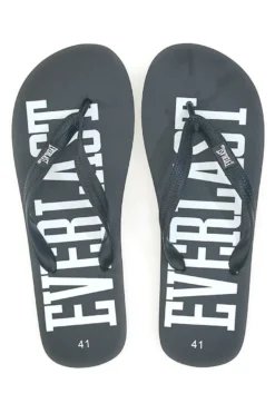 Infradito nere con maxi logo bianco EVERLAST EV08