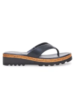 Infradito nere con zeppa Pittarello 664