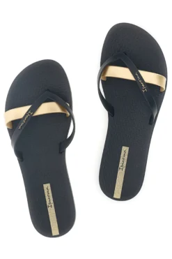 Infradito Nero Fascia Metallizzata Ipanema IP81805