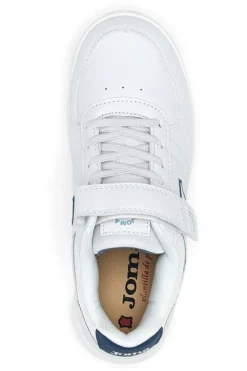 Joma W Harvard JR 2543 weiße Sneakers mit blauen Details und Klettverschluss