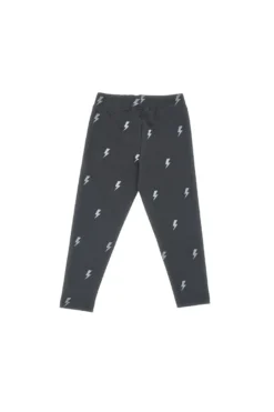 Leggings Neri con Saette Grigie PITT KIDS 6013