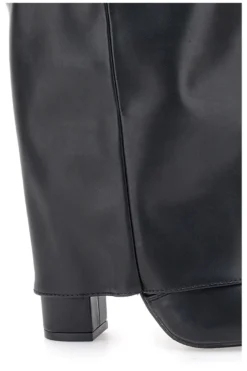 Le Havre Paris C217252 Schwarze Stiefel mit spitzem Blockabsatz