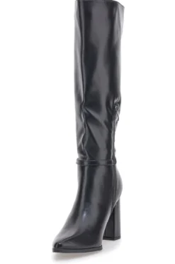Le Havre Paris 6002 Schwarze Stiefeletten mit hohem Absatz und Riemen