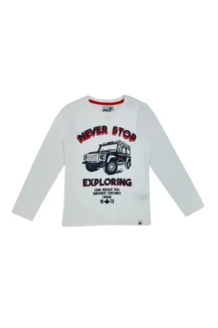 Maglia Maniche Lunghe Bianca Pitt Kids 2030
