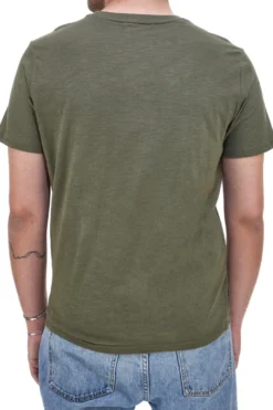 Maglietta verde militare con taschino in cotone SEVENOAKS NBY1341