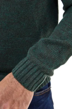 Maglione verde girocollo misto lana US Golf AC11