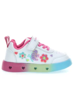 M-Kids MG25111 Weiße Turnschuhe mit mehrfarbigen Lichtern