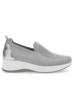 Mocassini Argento con Tomaia in Mesh e Platform INBLU 41 IC