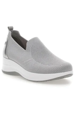 Mocassini Argento con Tomaia in Mesh e Platform INBLU 41 IC