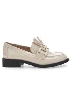 Mocassini beige effetto lucido con nappine MARIELLA BURANI 50884681