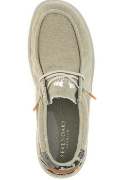 Mocassini beige in tessuto Sevenoaks Yh25073