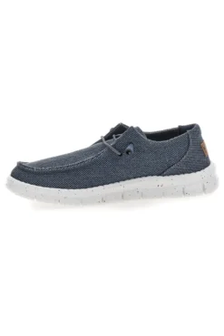 Mocassini blu in tessuto con lacci Max dillan MELIS CVS