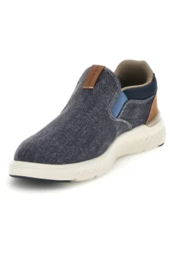 Mocassini blu slip on con suoletta estraibile Sevenoaks YH25129