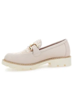 Mocassini Cipria con Fibbia Dorata e Suola Bianca LE HAVRE PARIS KMD25S1K