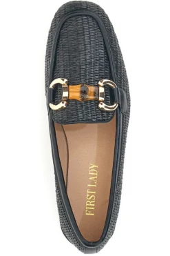 Mocassini con Morsetto Nere First Lady 462