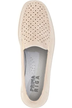 Mocassini con Zeppa Beige Prima Riga 4320