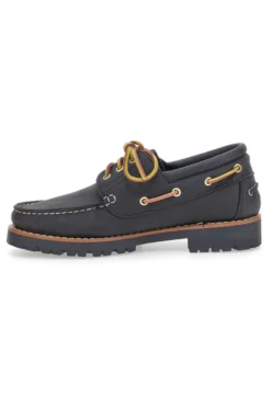 Mocassini da barca in pelle nere PTR 5140