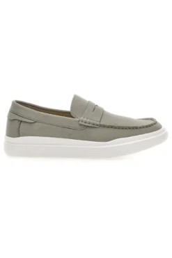 Mocassini grigi slip on con suola bianca Longford C53086