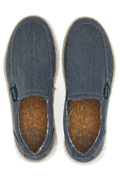 Mocassini Jeans con Rafia Decorativa MAX DILLAN DAVID TWILL