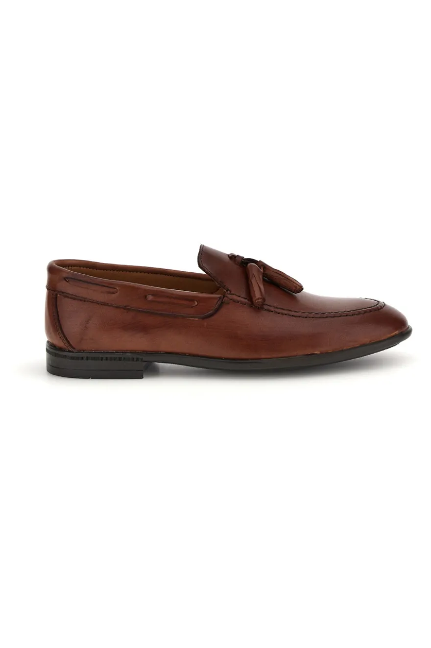 Mocassini marrone in vera pelle Pittarello 071