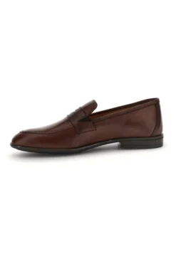 Mocassini marroni in vera pelle Pittarello 070