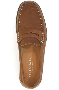 Mocassini Marroni In Vera Pelle Made In Italy Sevenoaks 195