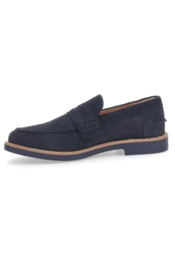 Mocassini Navy In Vera Pelle Scamosciata Pittarello 8027