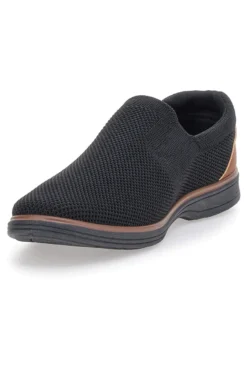 Mocassini Neri Casual Johes Land 411200