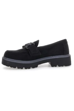 Mocassini Neri Con Morsetto Cafe' Cost H123193